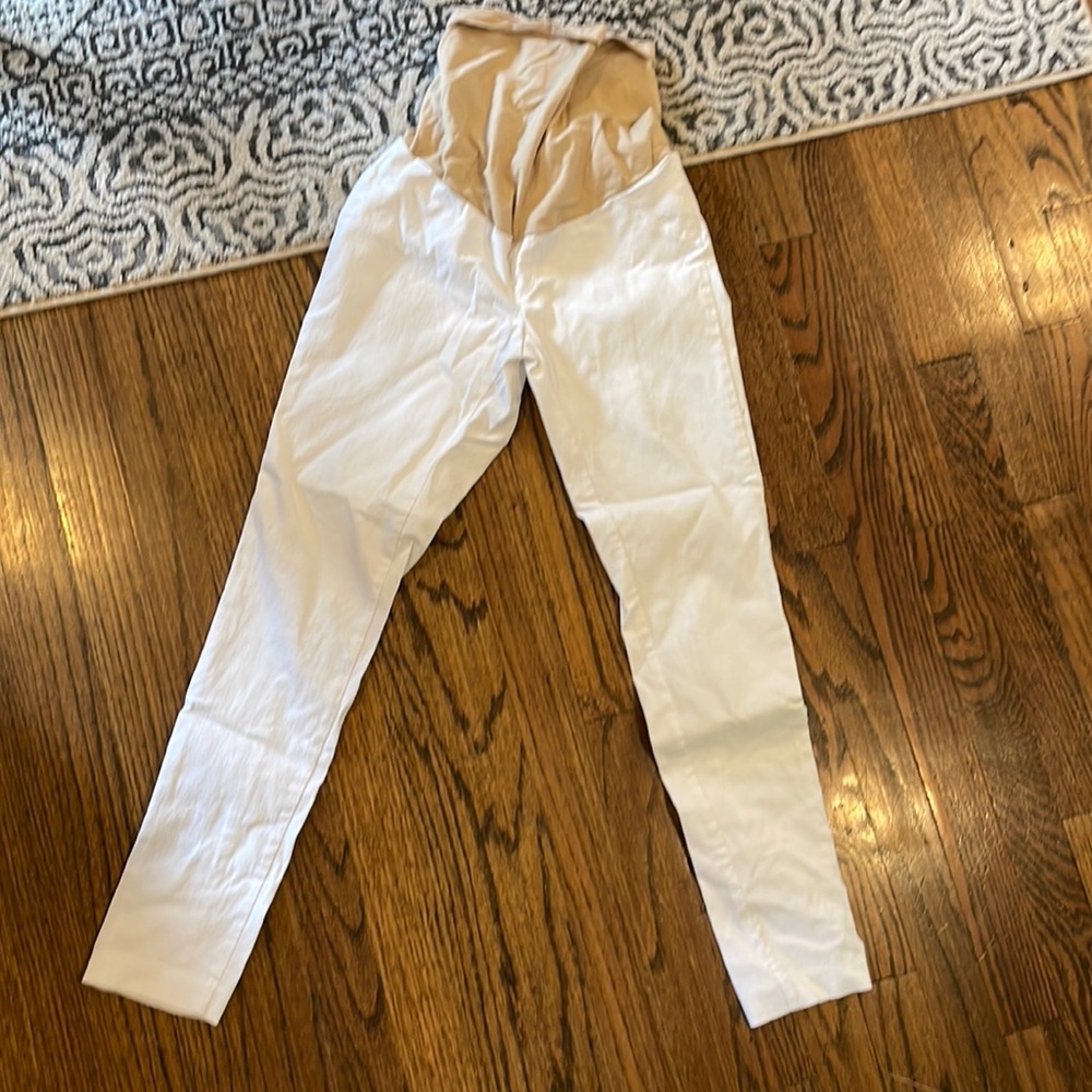 White motherhood maternity slacks size x small